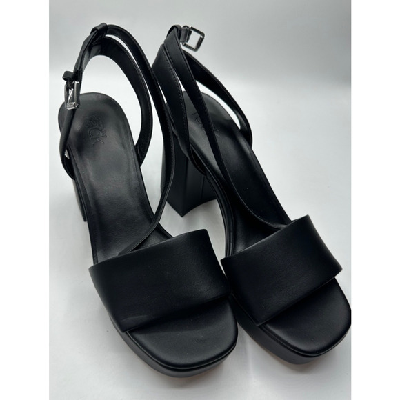 Nordstrom Shoes - Womens Nordstrom Rack Kansel Black Platform Heels Sandals Size 8.5 B Party